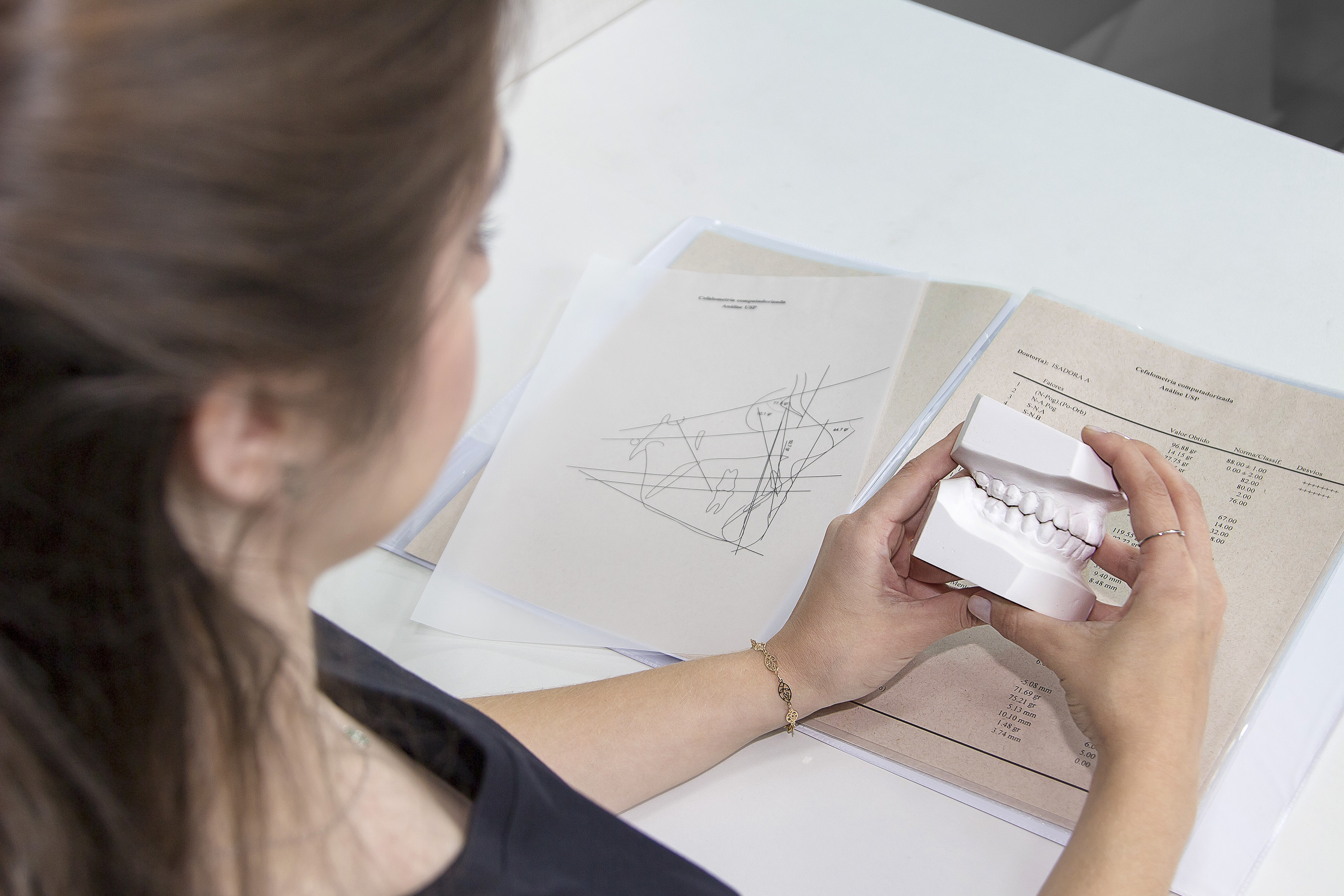 Planejamento ortodôntico com modelo dental